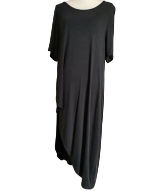 Maurices Black Asymmetric Maxi Dress